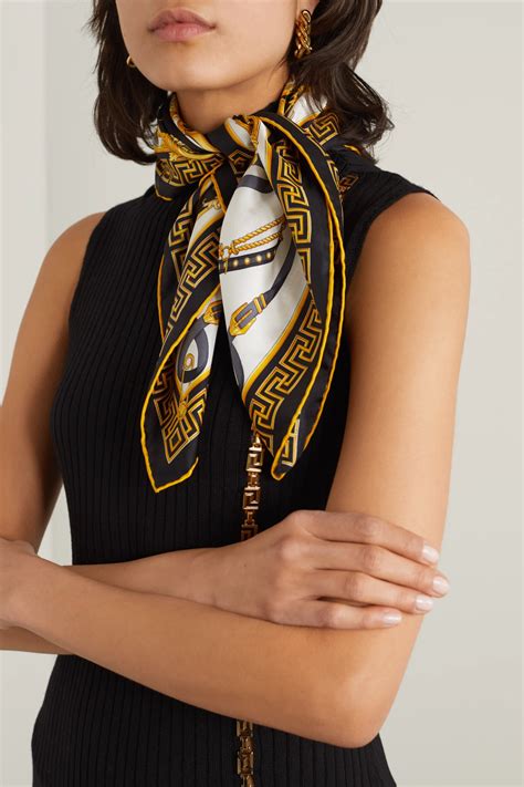 versace womens scarf frayed|versace silk scarf women.